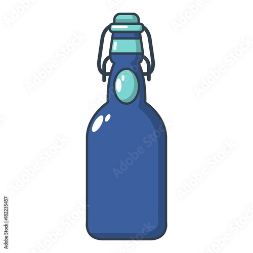 Bottle with bung icon, cartoon style