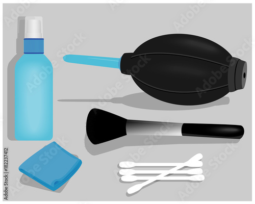 equipment for camera clean vector design