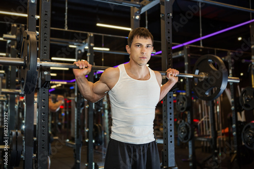 Muscular young fitness sports man