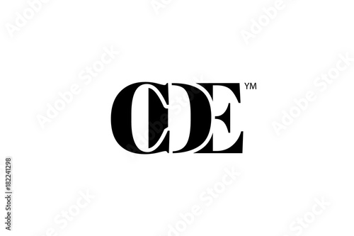 CDE Logo Branding Letter. Vector graphic design. Useful as app icon, alphabet combination, clip-art, and etc. photo