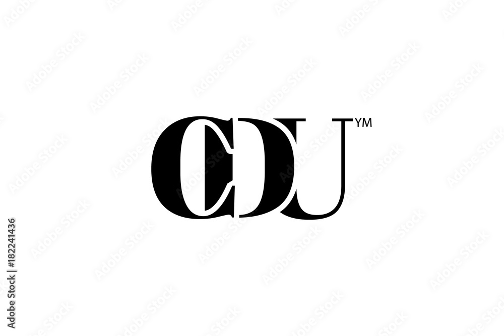CDU Logo Branding Letter. Vector graphic design. Useful as app icon