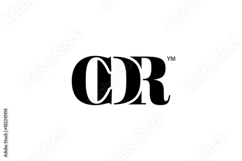 CDR Logo Branding Letter. Vector graphic design. Useful as app icon, alphabet combination, clip-art, and etc.