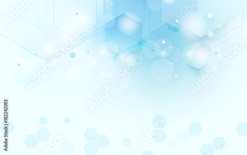 Abstract hexagons technology digital hi tech concept background. Space for your text