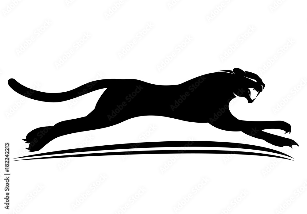 Naklejka premium Black panther sign.