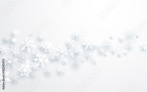Merry Christmas and Happy new year. Abstract snowflakes background