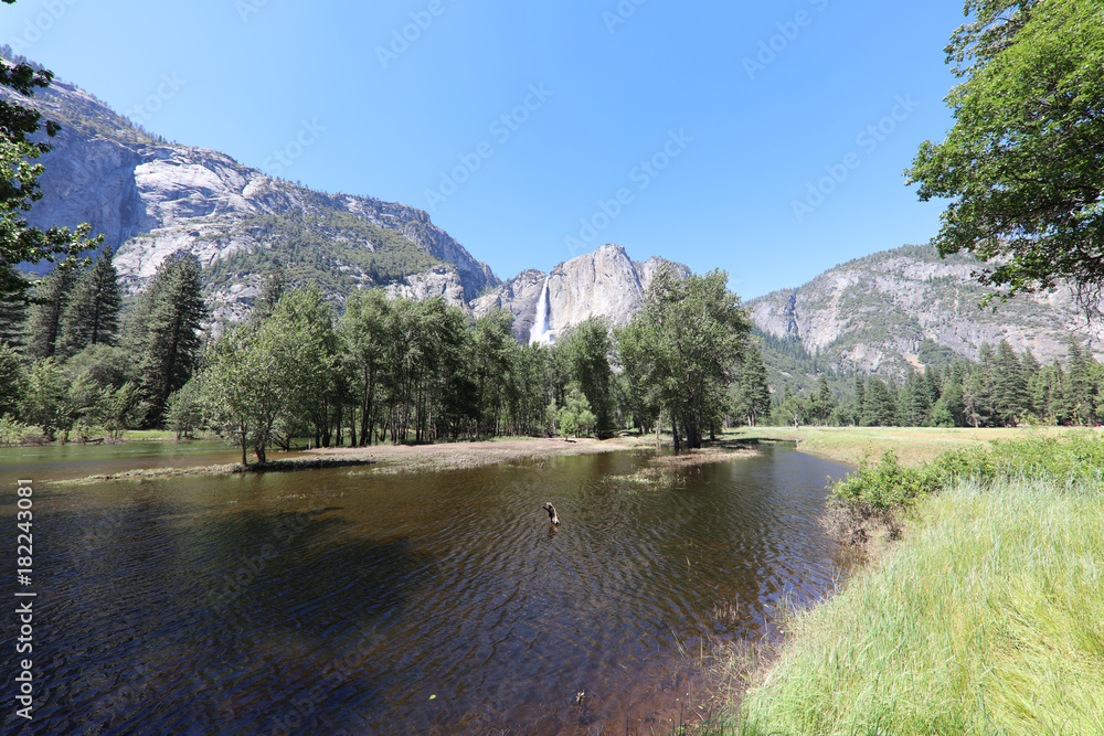 Upper Yosemite Falls in Yosemite National Park. California. USA