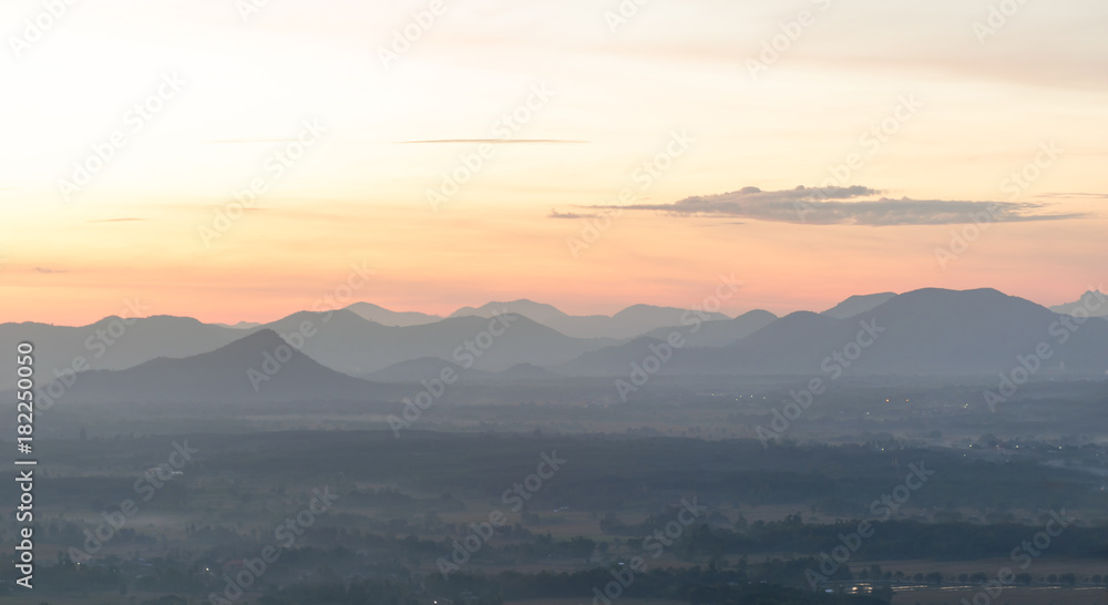 Mountain view morning loei province chiang khan