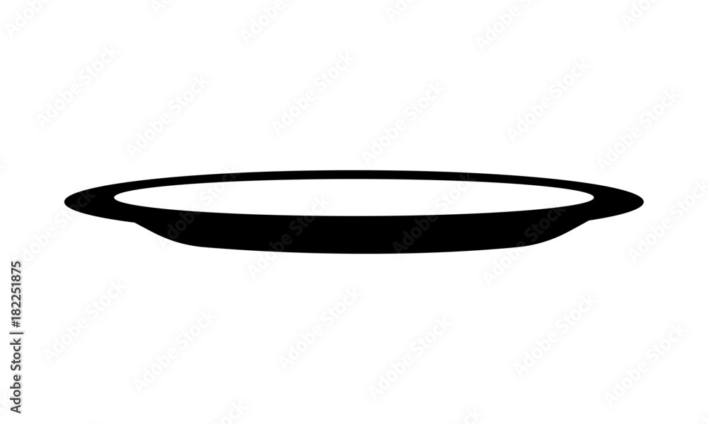 Empty Plate Icon Illustration Empty Plate Icon Illustration
