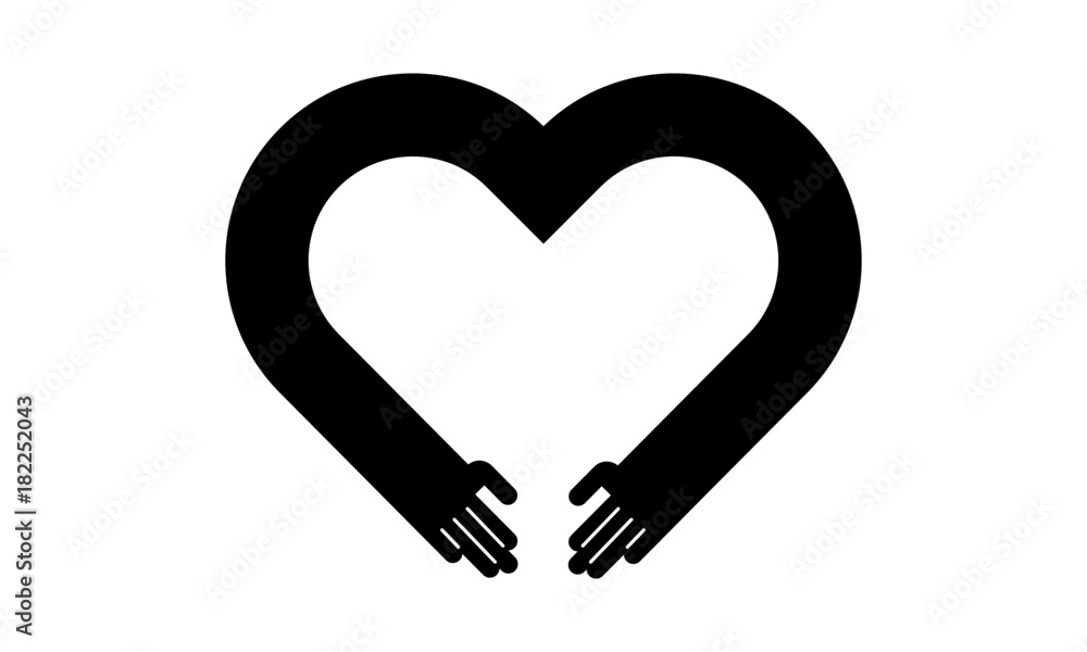 Help and Support Icon. Show love illustration. Help and Support Icon. Show love illustration.