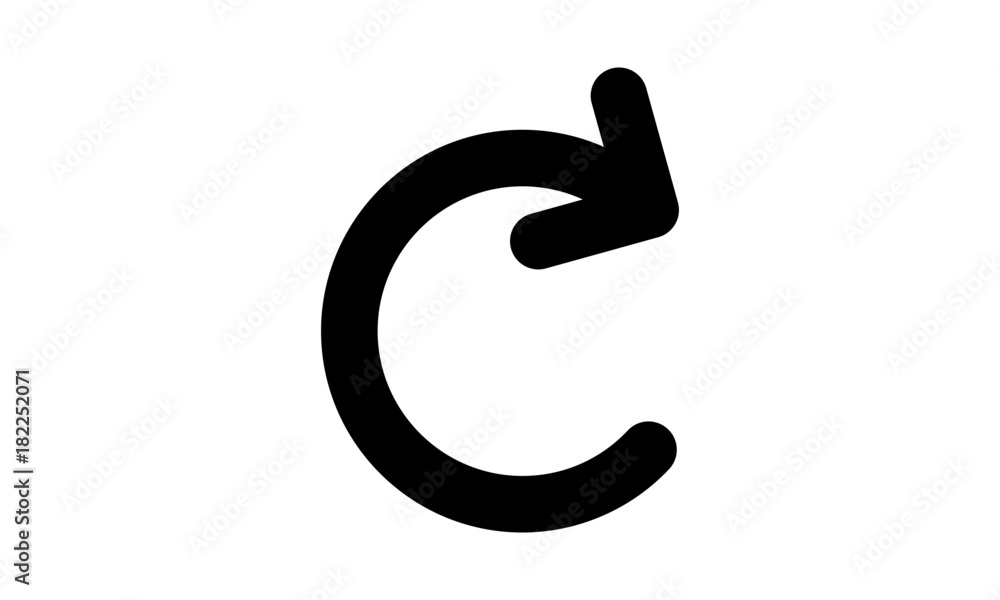 Reload icon. Refresh Icon Illustration. Isolated on white. Reload icon. Refresh Icon Illustration. Isolated on white.