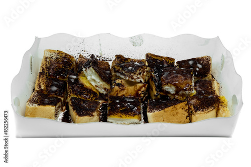 Ovaltine toast with butter ...
