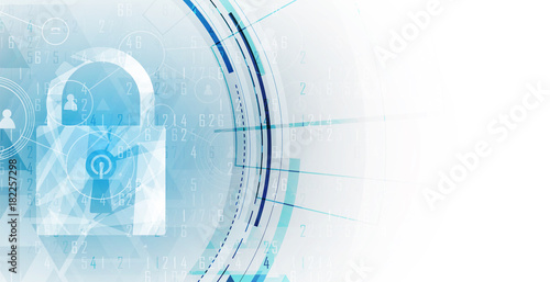 Cyber security and information or network protection. Future technology web services for business and internet project