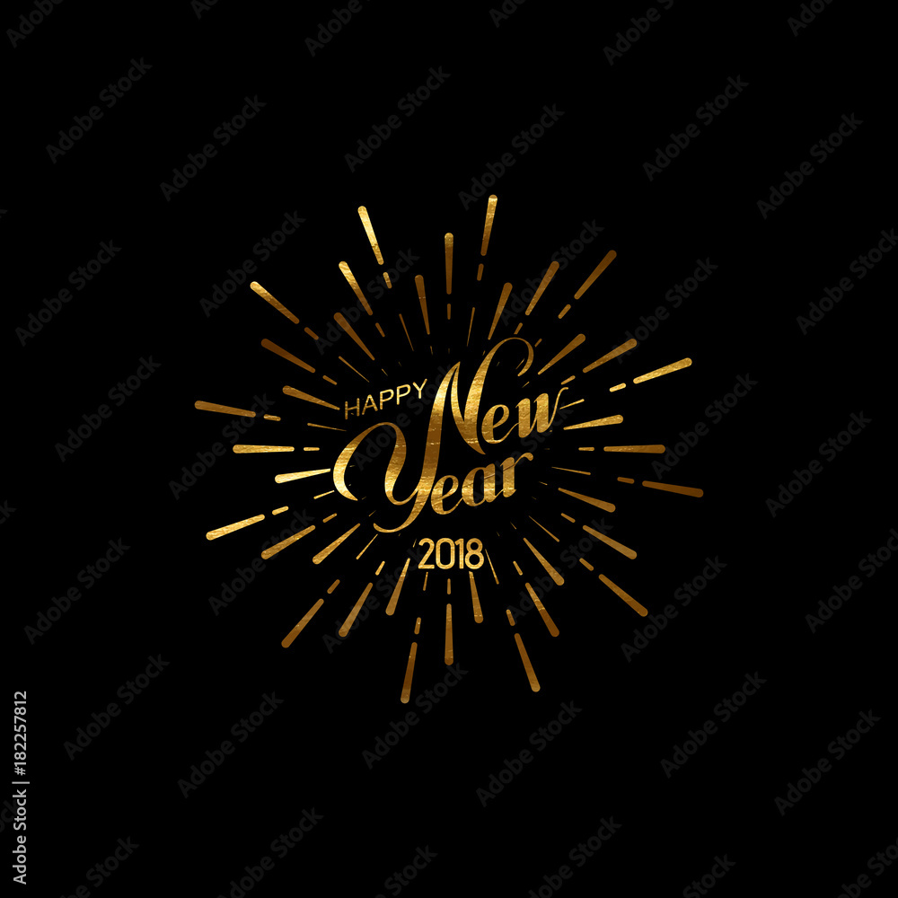 Fototapeta premium Happy 2018 New Year.