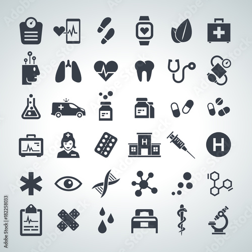 health and medical icons set