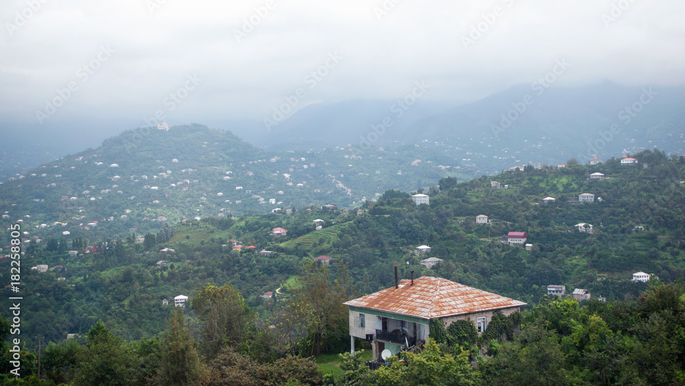 Obraz premium Aerial panoramic view of downtown of Batumi