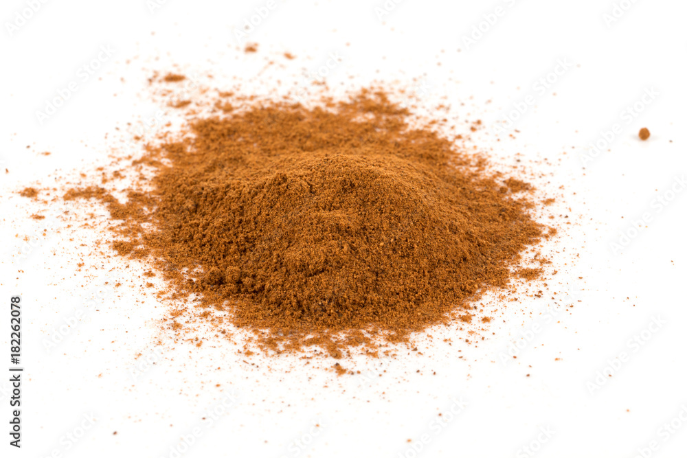 cinnamon powder closeup cinnamon powder closeup
