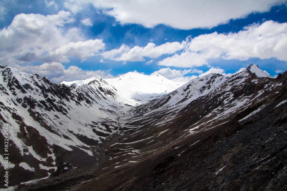 Himalaya mountains valley at ladakh, india, asia