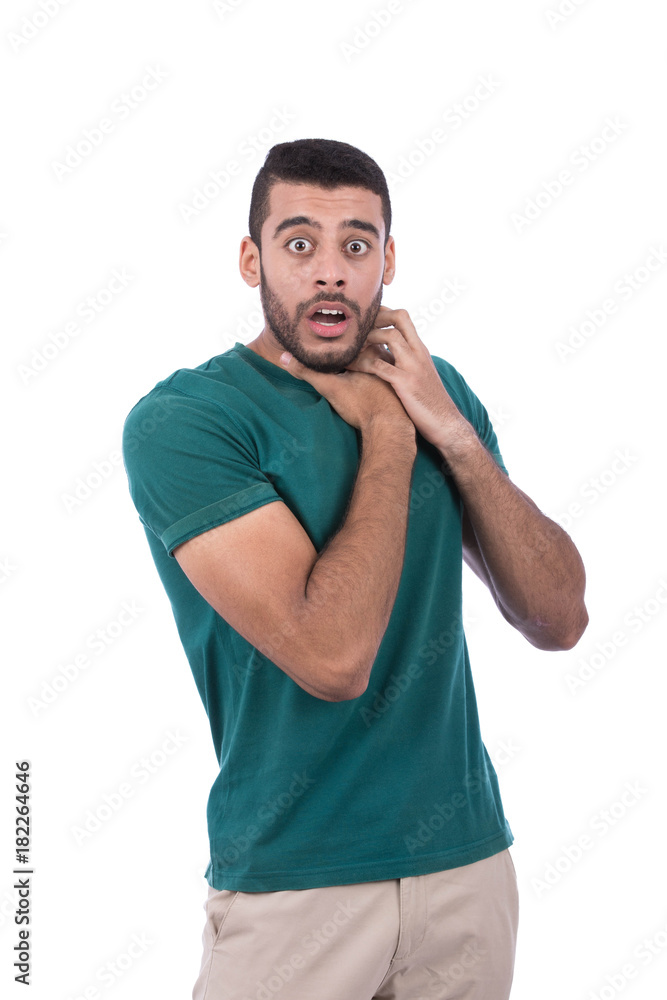Fototapeta premium man holding his neck