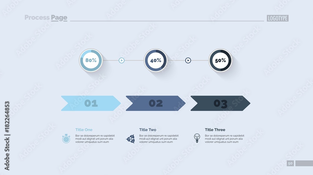Three Options Comparison Slide Template Stock Vector | Adobe Stock