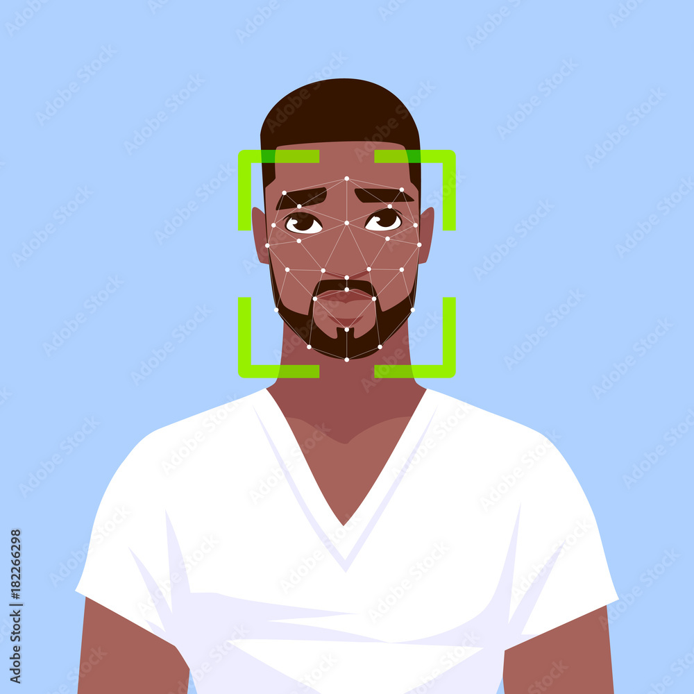 Face identification of the African American man.