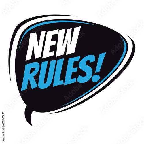 new rules retro speech bubble