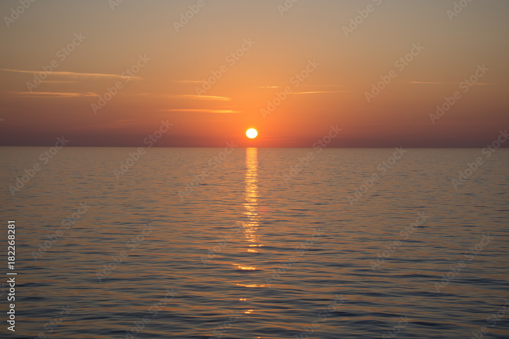 Sunset in the Atlantic Ocean