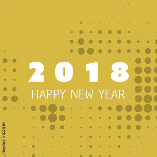  Simple Colorful New Year Card, Cover or Background Design Template - 2018