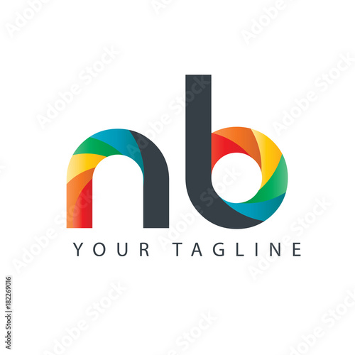 Initial Letter NB Design Logo