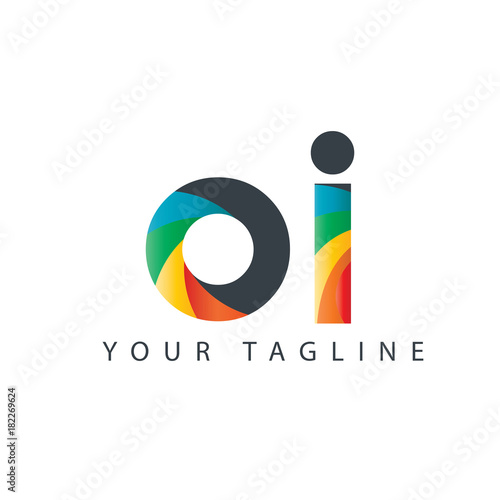 Initial Letter OI Design Logo