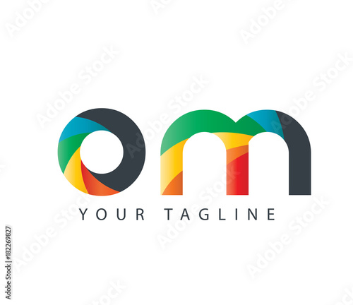 Initial Letter OM Design Logo