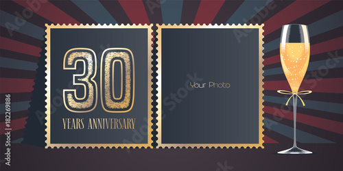 30 years anniversary vector icon, logo