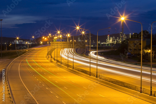 Long exposure of the traffic at night