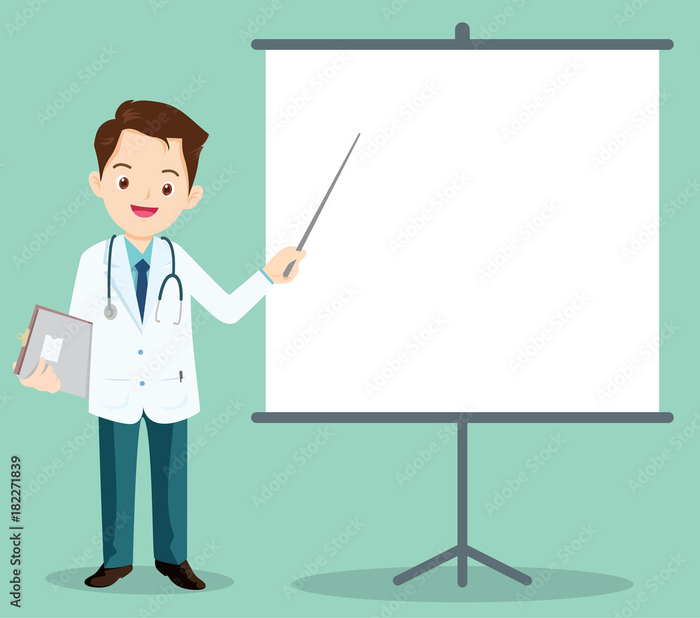 Smart doctor presenting with Projector Smart doctor presenting with Projector