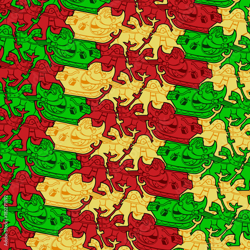 Santa and Reindeer Tessellation
