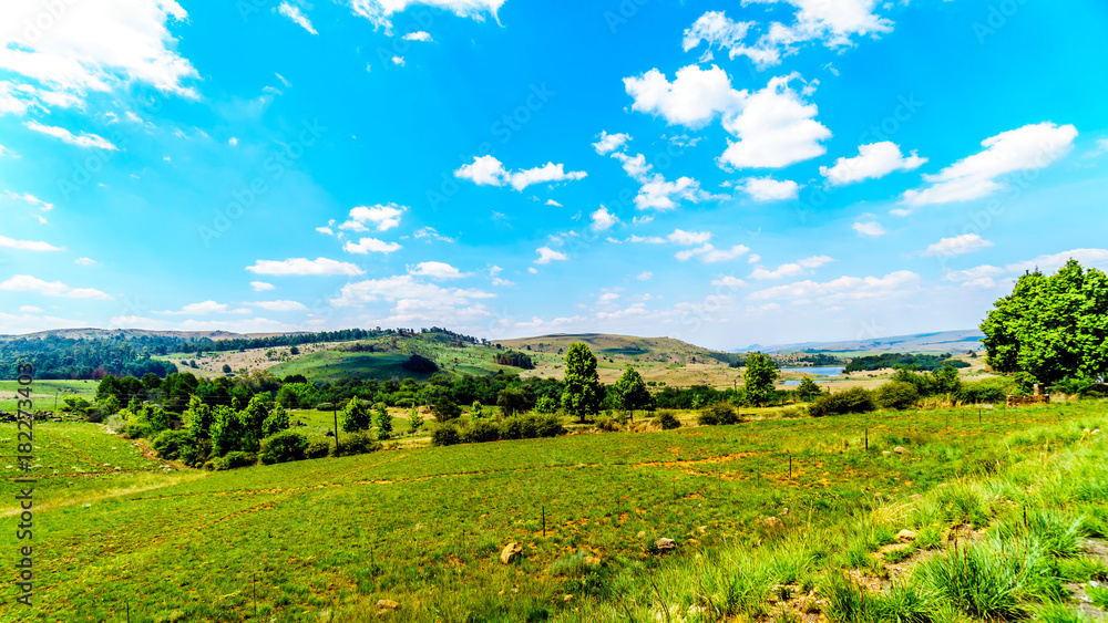 Fototapeta premium Countryside at the northern end of Highway R532 , the famous Panorama Route, in Limpopo and Mpumalanga Provinces in northern South Africa