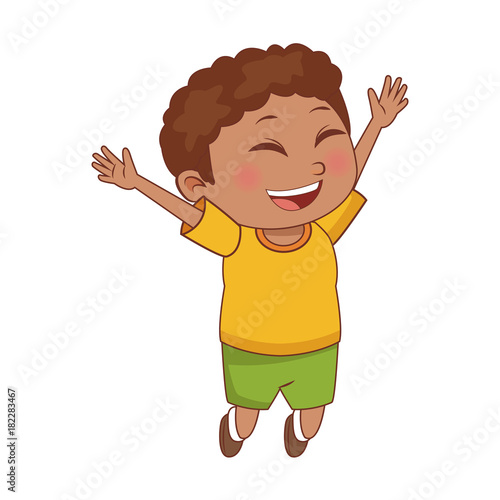 Cute schoolboy cartoon