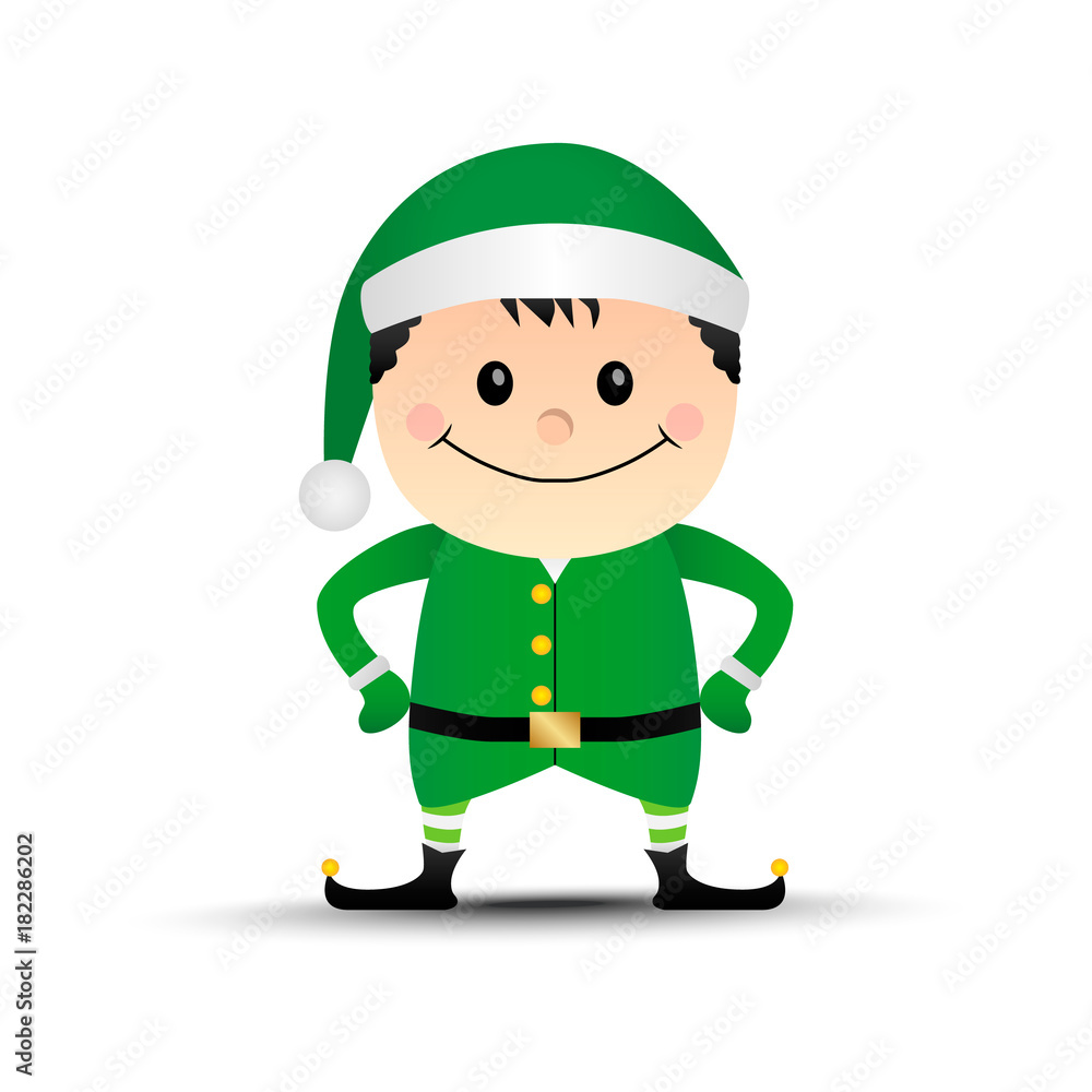 Merry christmas. Vector elf. Merry christmas. Vector elf.