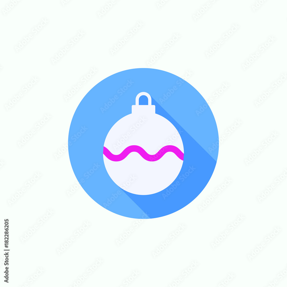vector Bauble icon with long shadow vector Bauble icon with long shadow