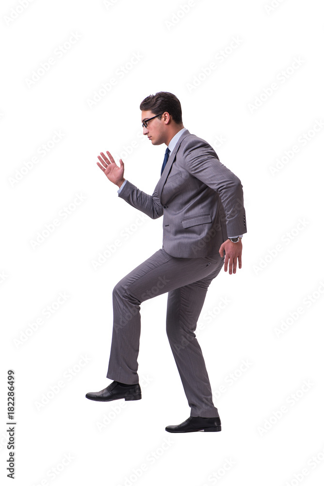 Puppet businessman isolated on white background Puppet businessman isolated on white background