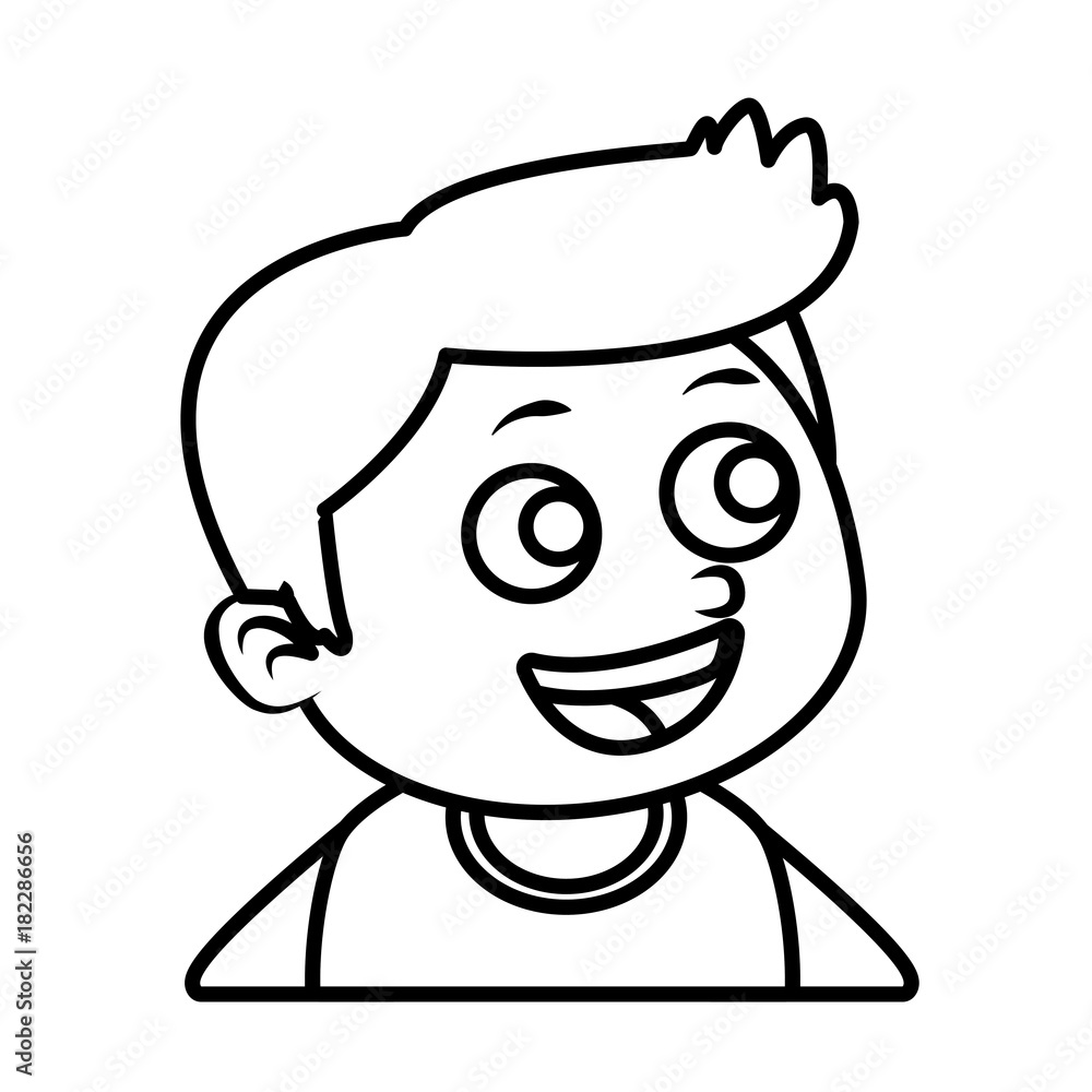 Cute boy cartoon