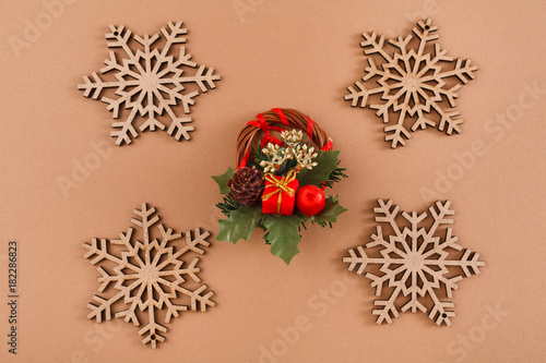 Christmas decoration background copy space