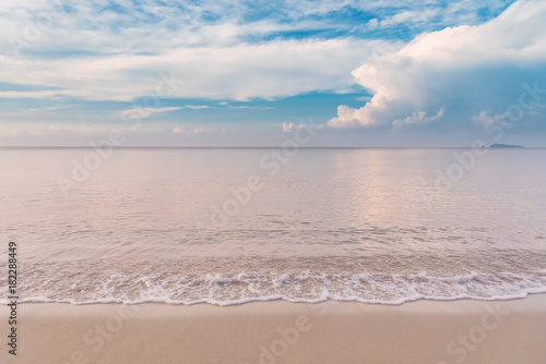 Tropical beach with beautiful clouds in Rayong, Thailand