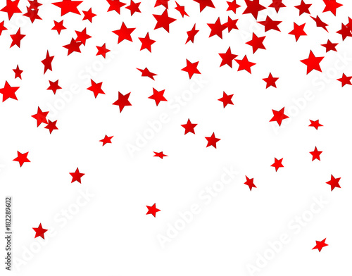 Red star falling background