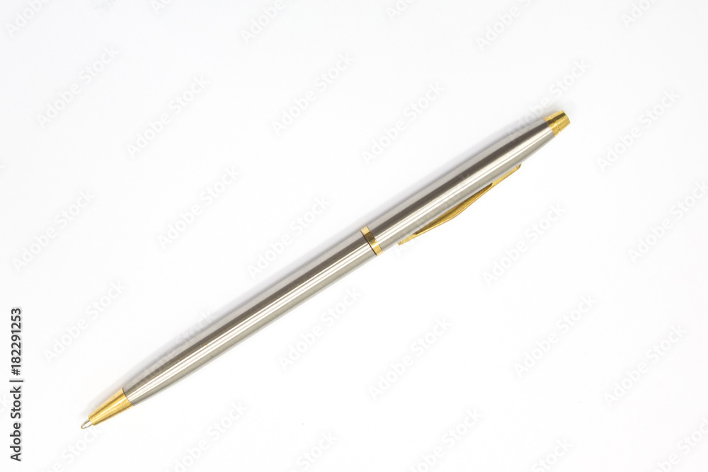 Pen for business documents placed on a white background. Pen for business documents placed on a white background.