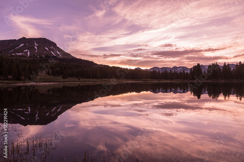 Colorado Wilderness Lake Sunrise Reflection