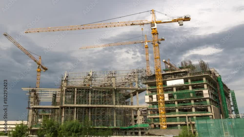 Construction site progress start to finish complete long term timelapse, HD Time lapse Construction site progress start to finish complete long term timelapse, HD Time lapse