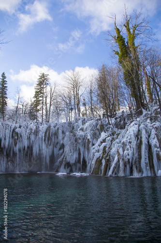 Plitvice lakes, national park in Croatia - winter edition