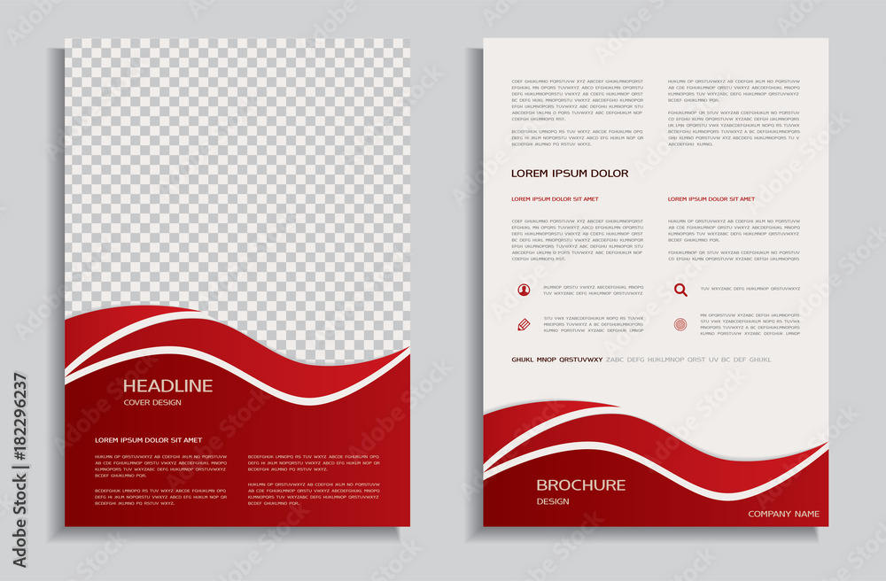 Red brochure template Red brochure template