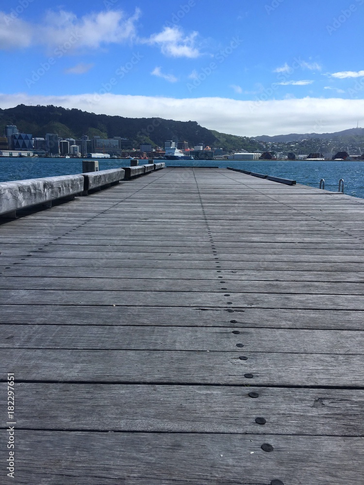 Fototapeta premium Boardwalk By The Harbour