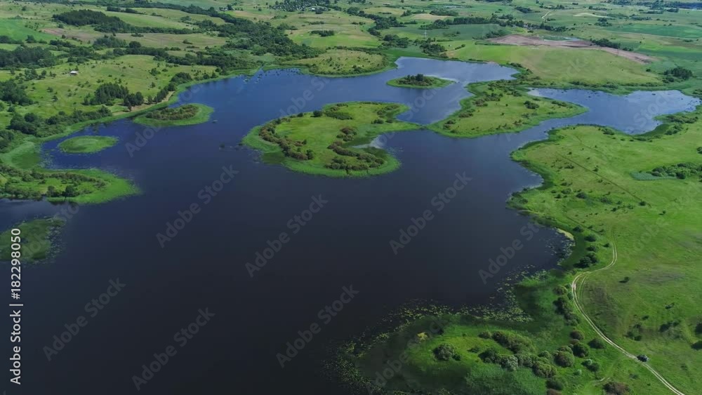 flight over lakes and meadows land flight over lakes and meadows land